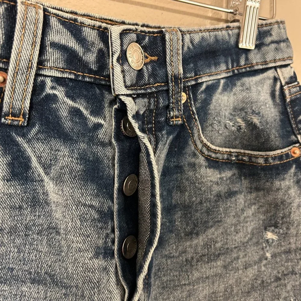 Women's Wild Fable Medium Wash Distressed Highest Rise Cutoff Jean Shorts